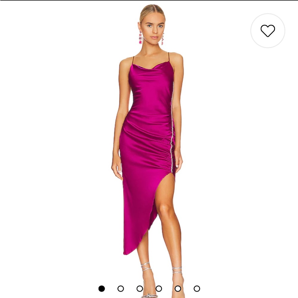 ASTR rhinestone midi slit dress - Picture 3 of 5